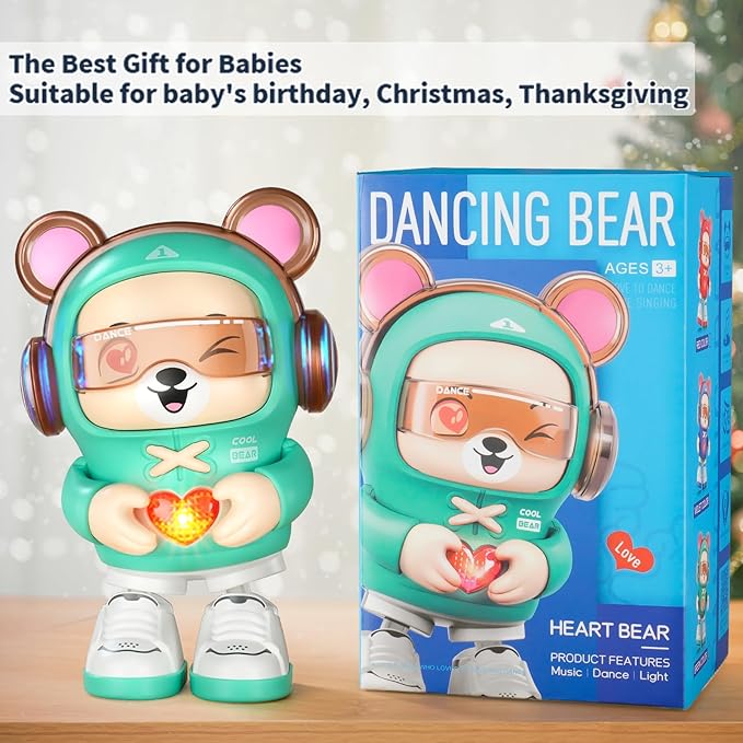 SXJ Interactive Baby Toys,with Light&Musical, Dancing,Love Gesture,Fun Moving Crawling Toy for Babies Age 6-12 Months,Toddlers Toy and Kids 1-2-3-4-5 Years Old