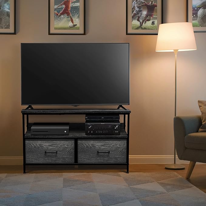 Sorbus TV Stand Dresser with 2 Drawers - Television Riser Chest with Storage - Bedroom, Living Room, Closet, & Dorm Furniture