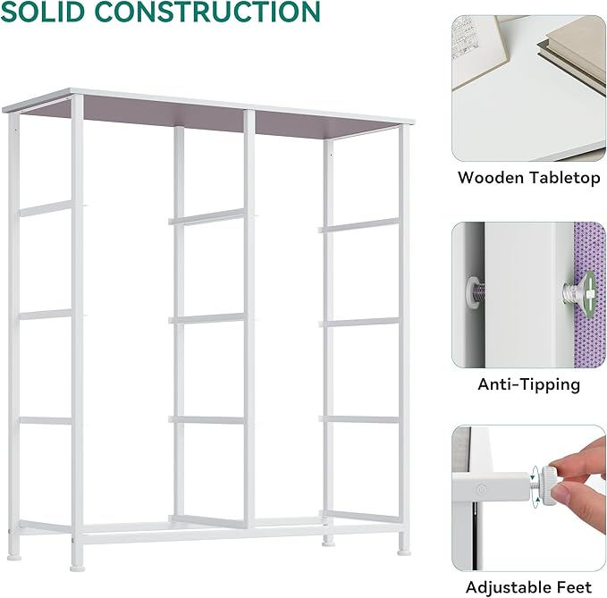 YITAHOME Purple Fabric Dresser Drawer, Tall Storage with 8 Drawers, Dresser & Chest of Drawers, Storage Drawer Organizer for Closet, Living Room, Closets