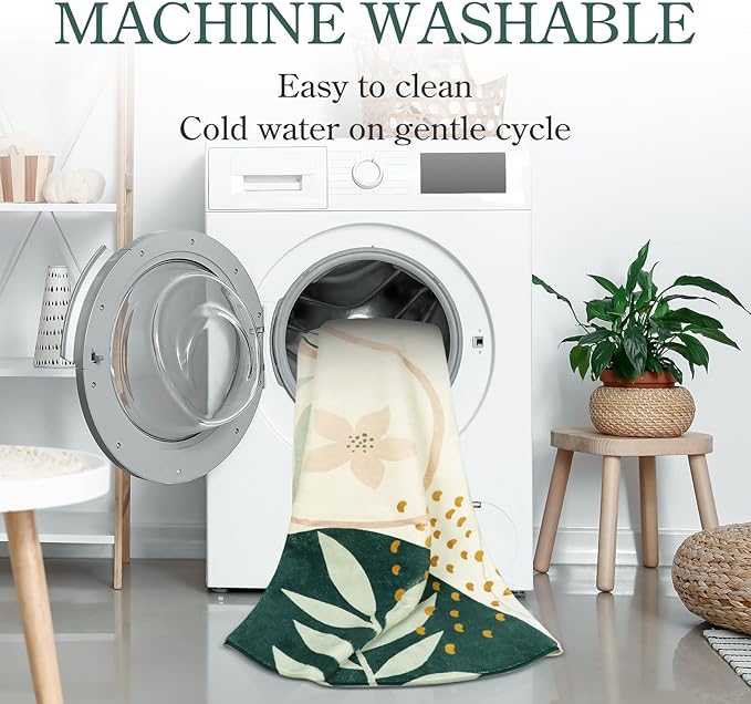 Lahome Green Runner Rugs for Hallway 2x10, Extra Long Washable Non-Slip Kitchen Rug Lightweight Stair Carpet Runner, Boho Botanical Print Soft Entrance Bath Laundry Living Room 2' x 10'