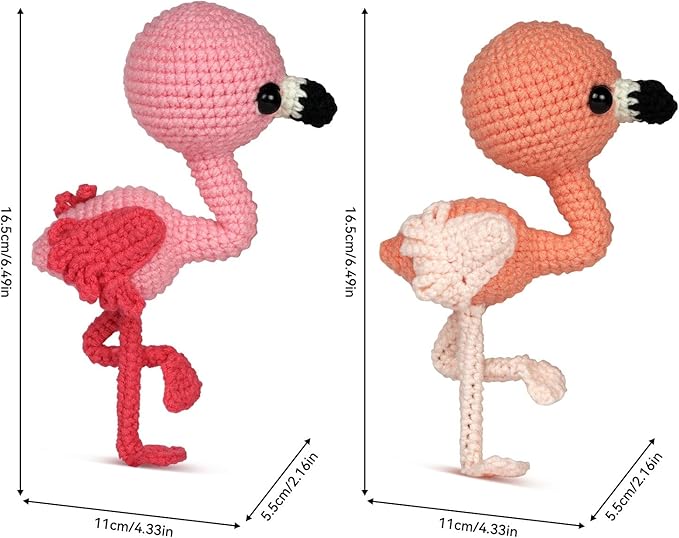 Wizardi Amigurumi DIY Crochet Kit - Flamingos F07N8-M205