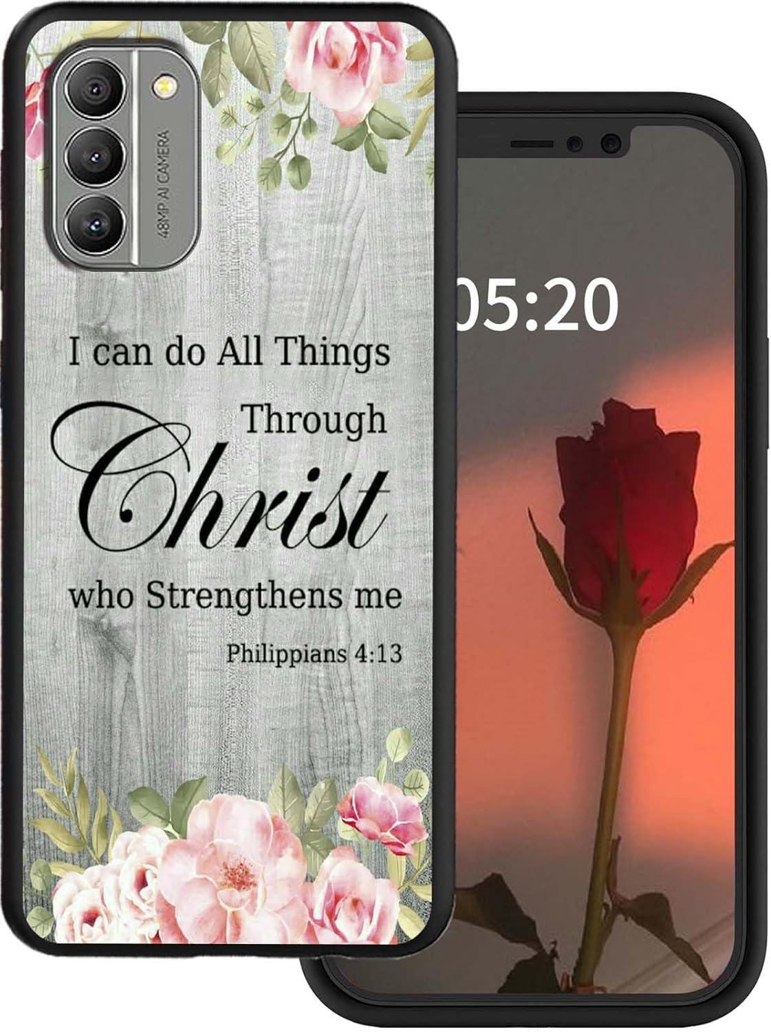 Nokia G310 5G Phone Case with Stylish Bible Verse Philippians 4-13 Pattern, Slim Soft TPU Shock-proof Protection Cover