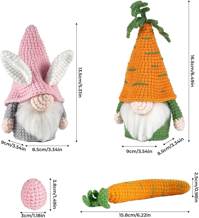 Wizardi Amigurumi DIY Crochet Kit - Gnomes F07N8-M174