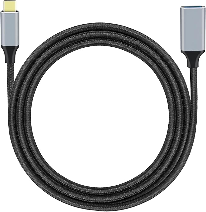 USB 3.0 to USB C Adapter, 1M/3.3FT Type-C Male to USB-A Female Converter, Type-C OTG Braided Cable Connector with Phone/Laptop/Tablet/Switch/Keyboards/Game Controllers/Printers