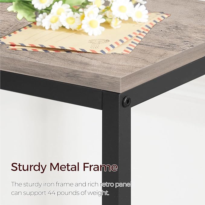 78.7" Console Table with Power Outlet, 11.8" Wide Narrow Sofa Table, Industrial Entryway Table with USB Ports, Behind Couch for Entryway, Hallway, Foyer, Living Room, Greige CTHG320E01