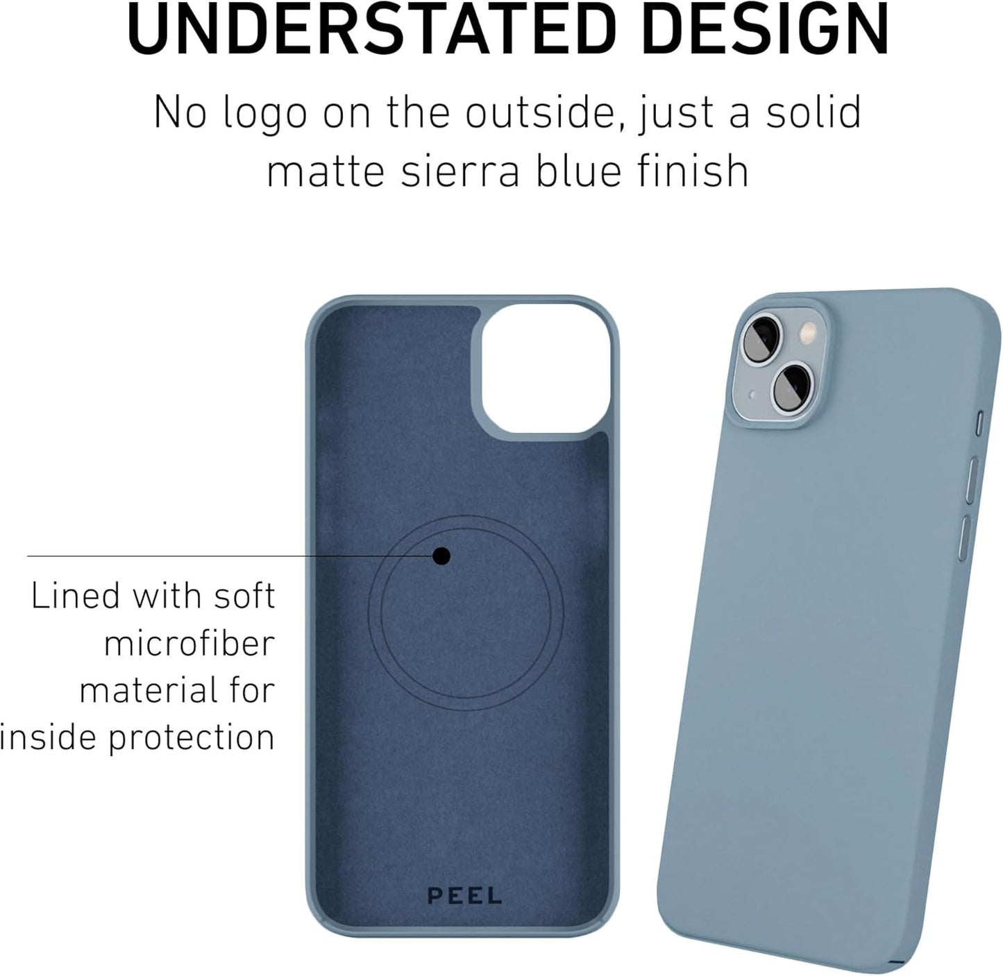 PEEL Magnetic Case for iPhone 14 Plus (Sierra Blue) – Ultra Slim, Minimalist Design