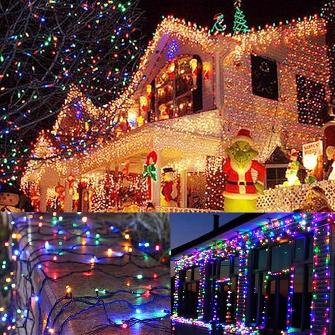 Twinkle Star 200 LED 66 FT Multicolor Christmas Lights, Christmas Tree Light with 8 Modes Waterproof, Indoor and Outdoor, House Garden Wedding Party Decoration, Multicolor