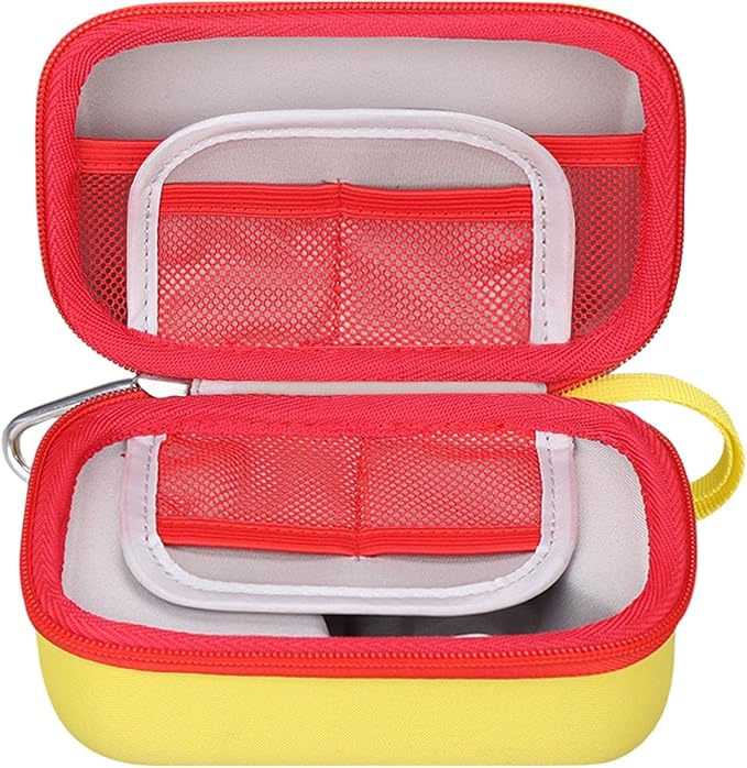 Hard Case Compatible for Moonlite Mini Projector and Story Reels, Storybook Projector Protective Storage Shell, CASE ONLY (Yellow&Red)