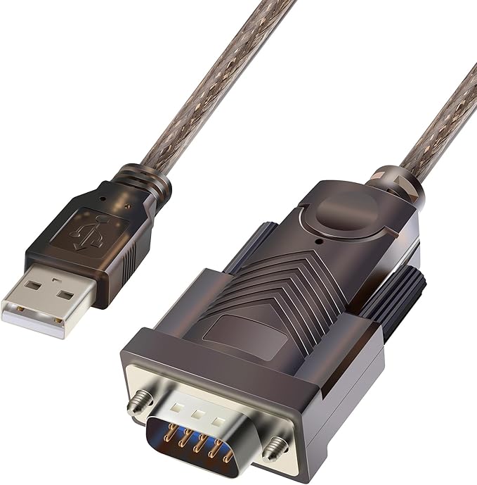 USB to RS232 Adapter with FTDI Chipset: 6ft USB 2.0 Male to RS232 Female DB9 Serial Converter Cable for Cashier Register, Modem, Scanner, Digital Cameras, CNC 6 Feet