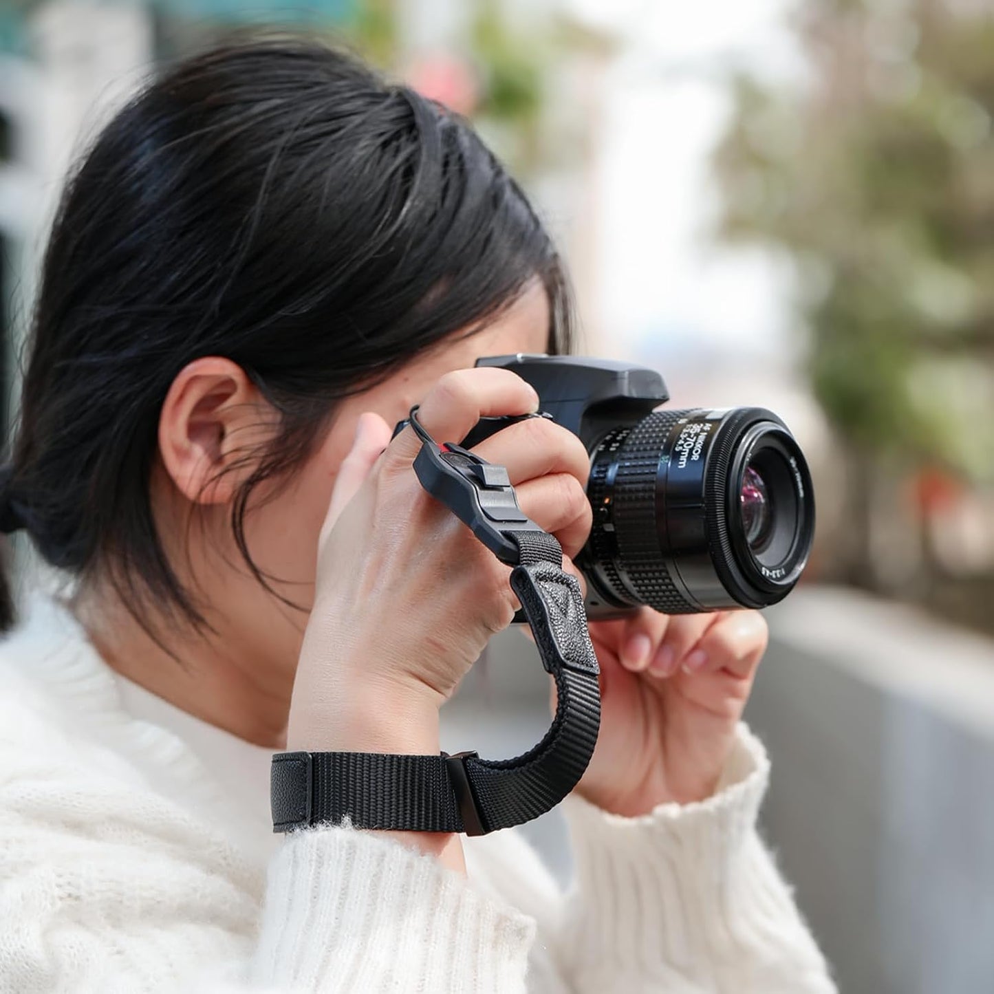 1 inch 198lbs Quick Release Camera Wrist Strap Compatible for Peak Design Buckle Adjustable Wide Load Capacity