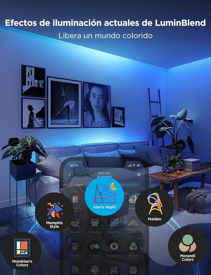 Govee RGBIC Strip Light 2 Pro with Matter, 6.56ft Smart LED Strip Lights Compatible with Alexa and Google Assistant, Color Changing LED Lights for Bedroom, Cabinet, Party, Gaming Desk, Home Decor
