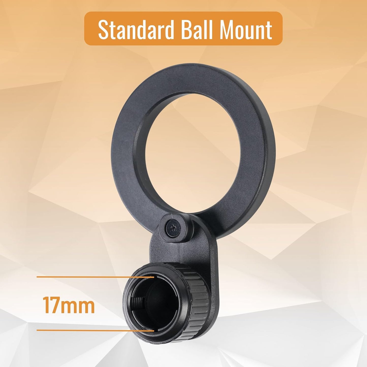 Magnetic Phone Mount for 17mm Ball Mounts - Adjustable Height and Angle, Works with Magsafe and Qi2-Compatible Devices