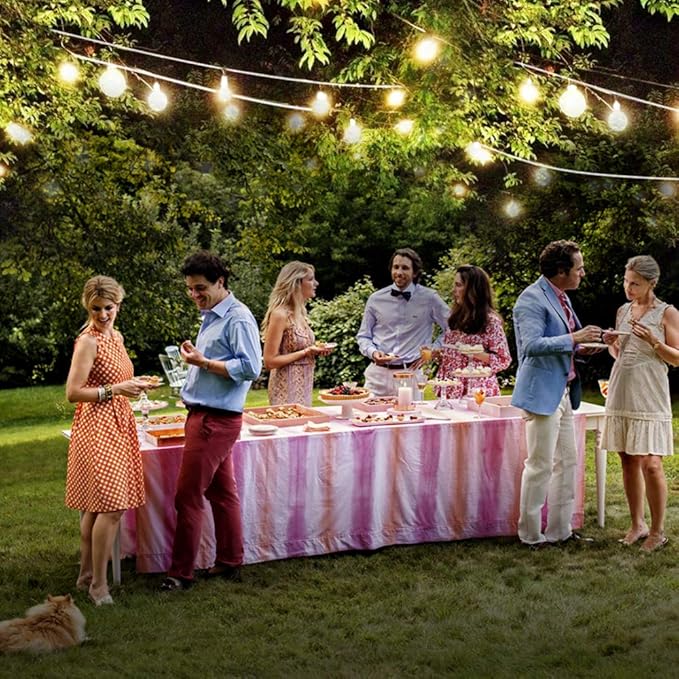 Brightech Ambience Pro LED String Lights - 26 Ft Commercial Grade Patio Lights Outdoor Waterproof - 12 Globe Porch String Lights for Outside, Backyard - 1W Vintage Edison Bulbs, Shine Bright, White