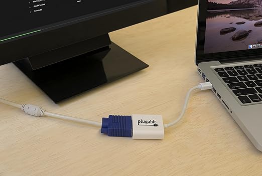 Plugable Mini DisplayPort (Thunderbolt 2) to VGA Adapter - Supports Mini-DisplayPort Equipped Mac, Windows, Linux Systems to VGA Displays up to 1920x1080, Active - Driverless