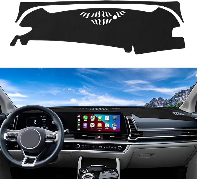 Dashboard Cover Mat Custom Fit for 2023 2024 2025 Kia Sportage (Hybrid)/NQ5 Dash Cover Nonslip Dash Mat Protector Sunshade No Glare Black