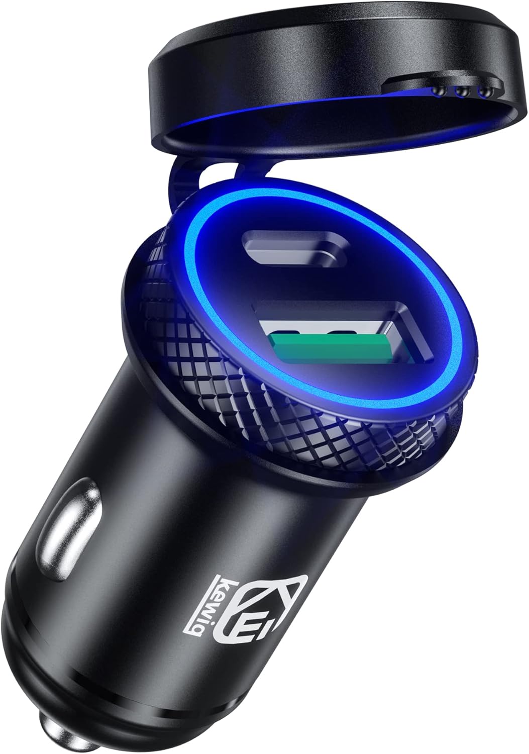 KEWIG USB C Car Charger, 60W/5A Super Mini Fast Adapter QC3.0&PD Type C Dual Port Quick Charge for iPhone 13/12 Pro/Max