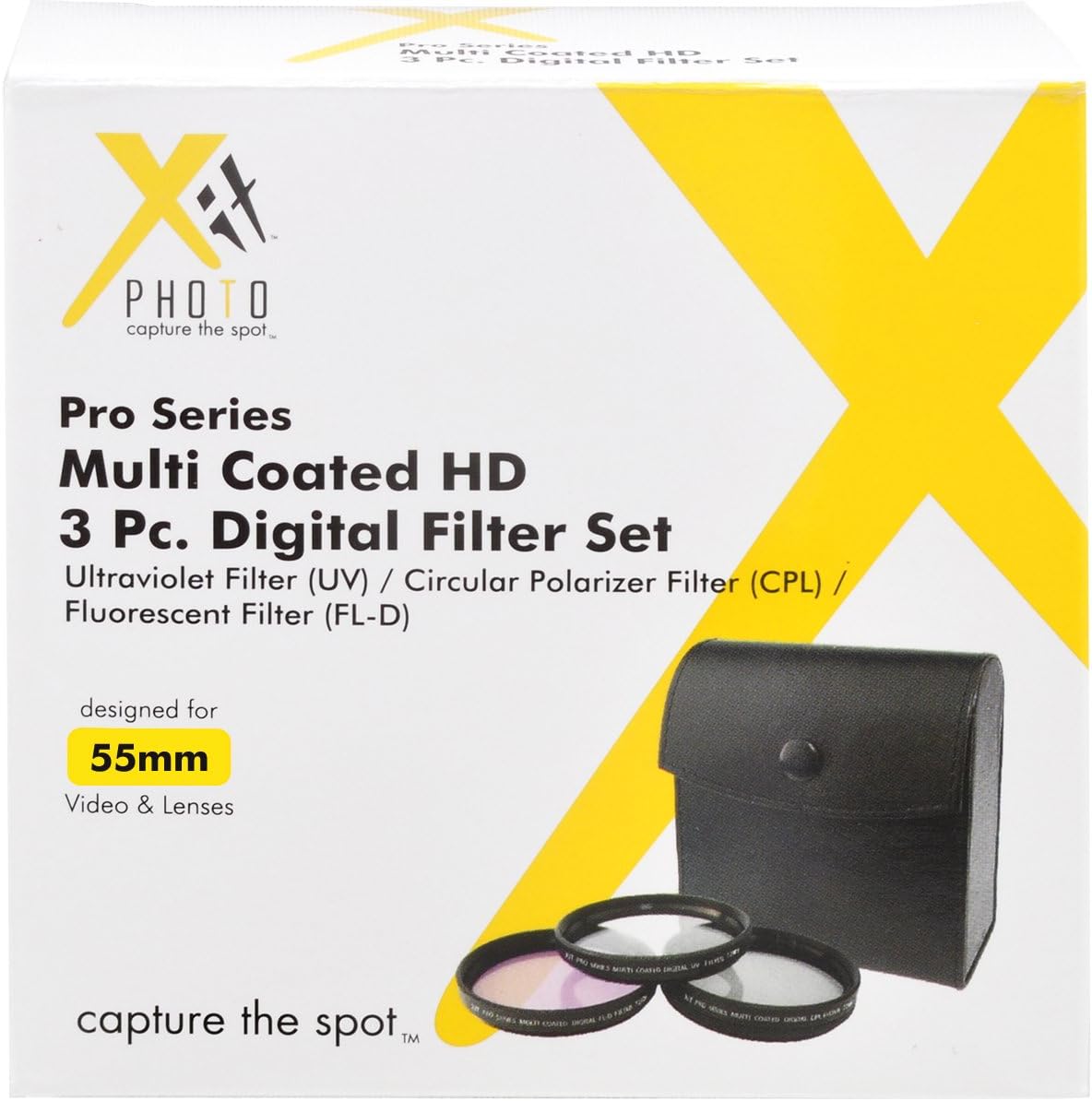 Xit XT55FLK55 3-Piece Camera Lens Filter Sets