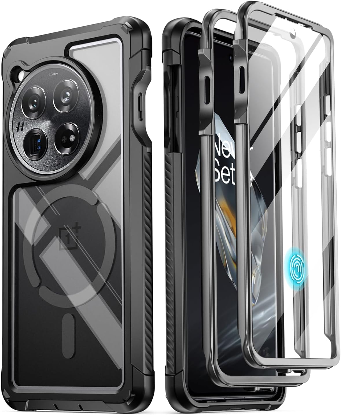 Poetic Guardian Case for OnePlus 12 5G (2024) - Rugged Clear Cover, Full-Body Hybrid, Built-in Screen Protector,