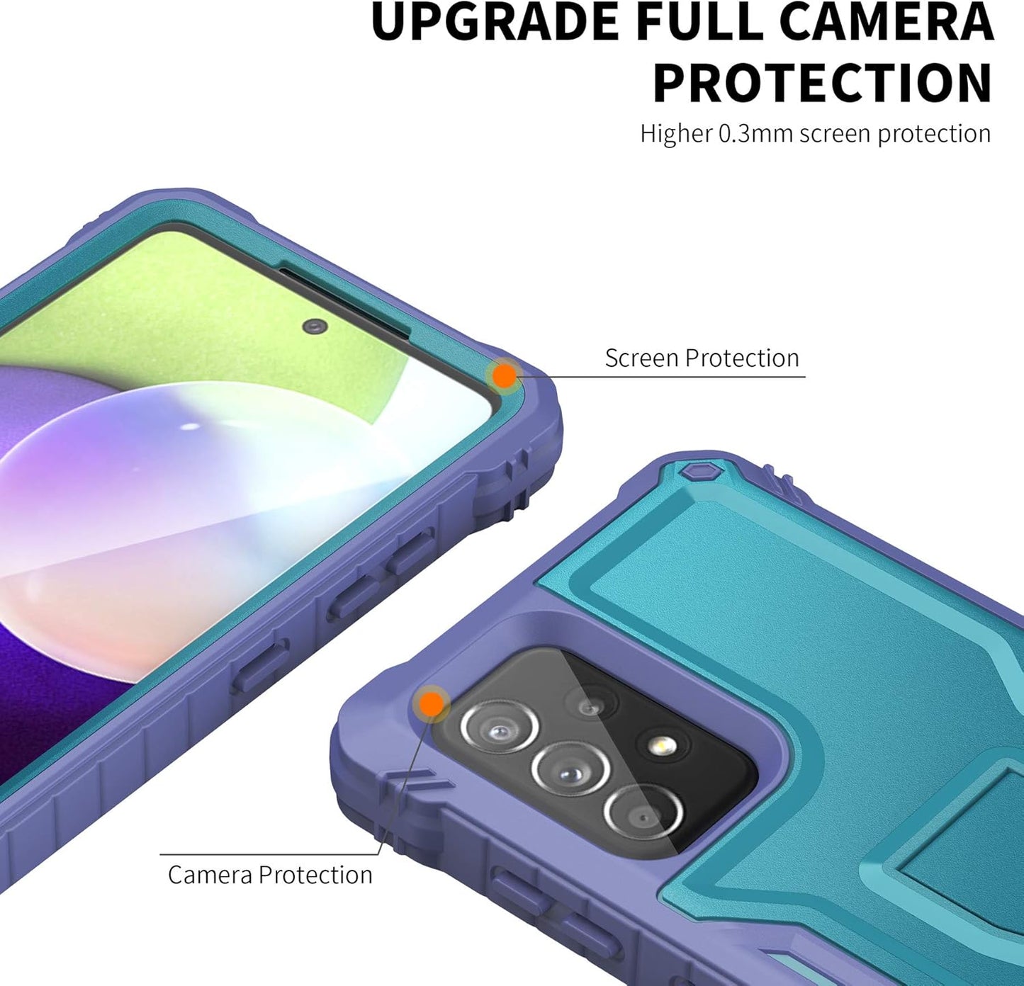DUOPAL for Samsung Galaxy A52 5G Case, Military Grade Shockproof Protection with Tempered Glass HD Screen Protector