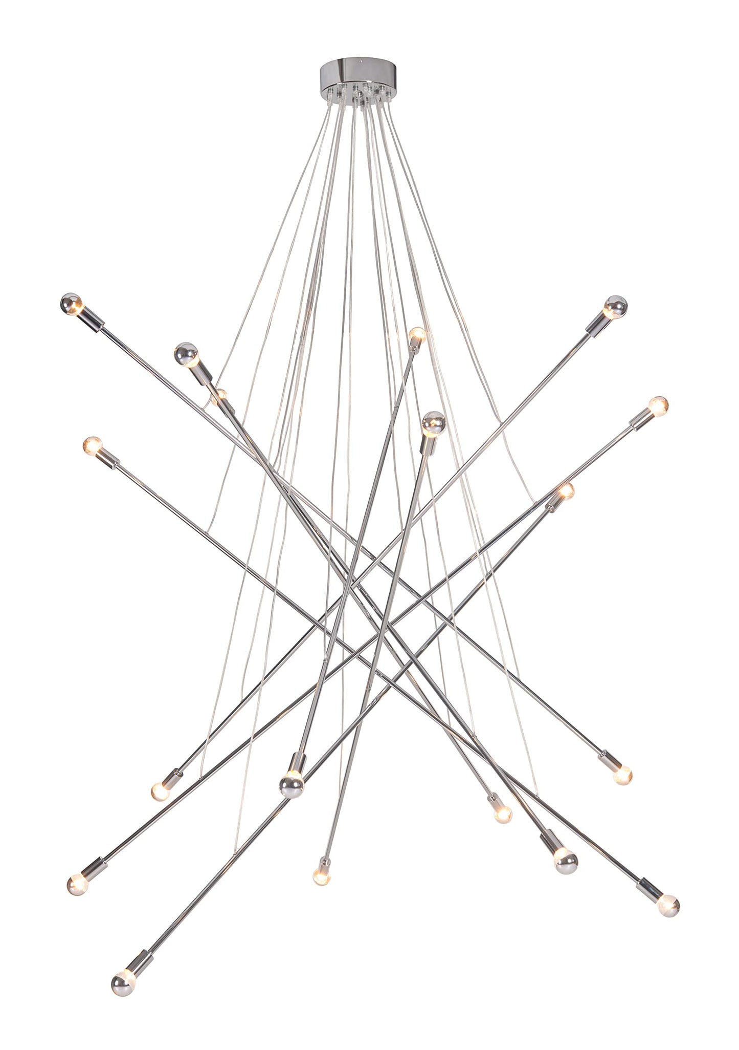 Zuo Belief Ceiling Lamp Chrome Alloy Steel 79in x 59in x 7in Model 50216