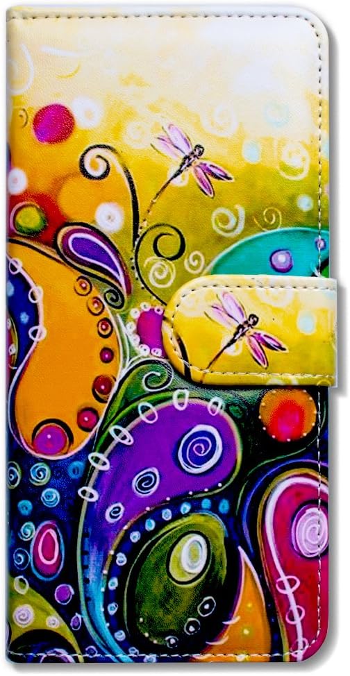 Samsung Galaxy Note 20 Ultra 5G Leather Flip Case, Colorful Dragonfly with Card Slot, Kickstand, Magnetic