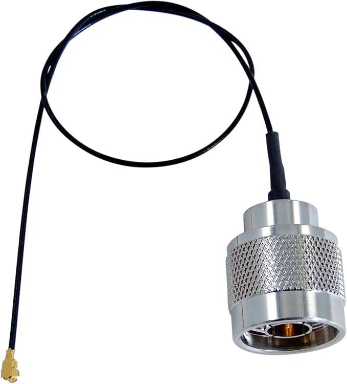 U.FL to N Male Pigtail Cable – 9.8 in (250mm) – IPEX/IPX UFL to N-Male RF Coax for WiFi, LTE, LoRa, Meshtastic Antennas