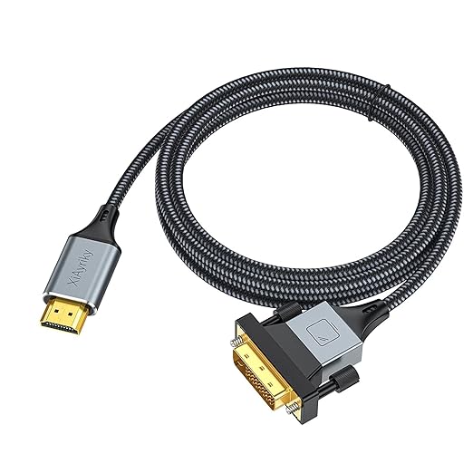 HDMI to DVI Adapter Cable 10-Pack, Bidirectional DVI to HDMI Cord Adapter Male to Male Support 1080P, 3D Comupter,Monitor,Game Console (10, Grey)