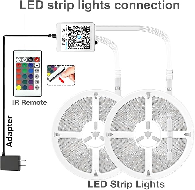 DAYBETTER Led Strip Lights 200 ft (4 Rolls of 50 ft) Ultra Long Smart Light Strips with App Voice Control Remote, RGB Music Sync Color Changing Lights for Bedroom, Kitchen, Party,Home Decoration