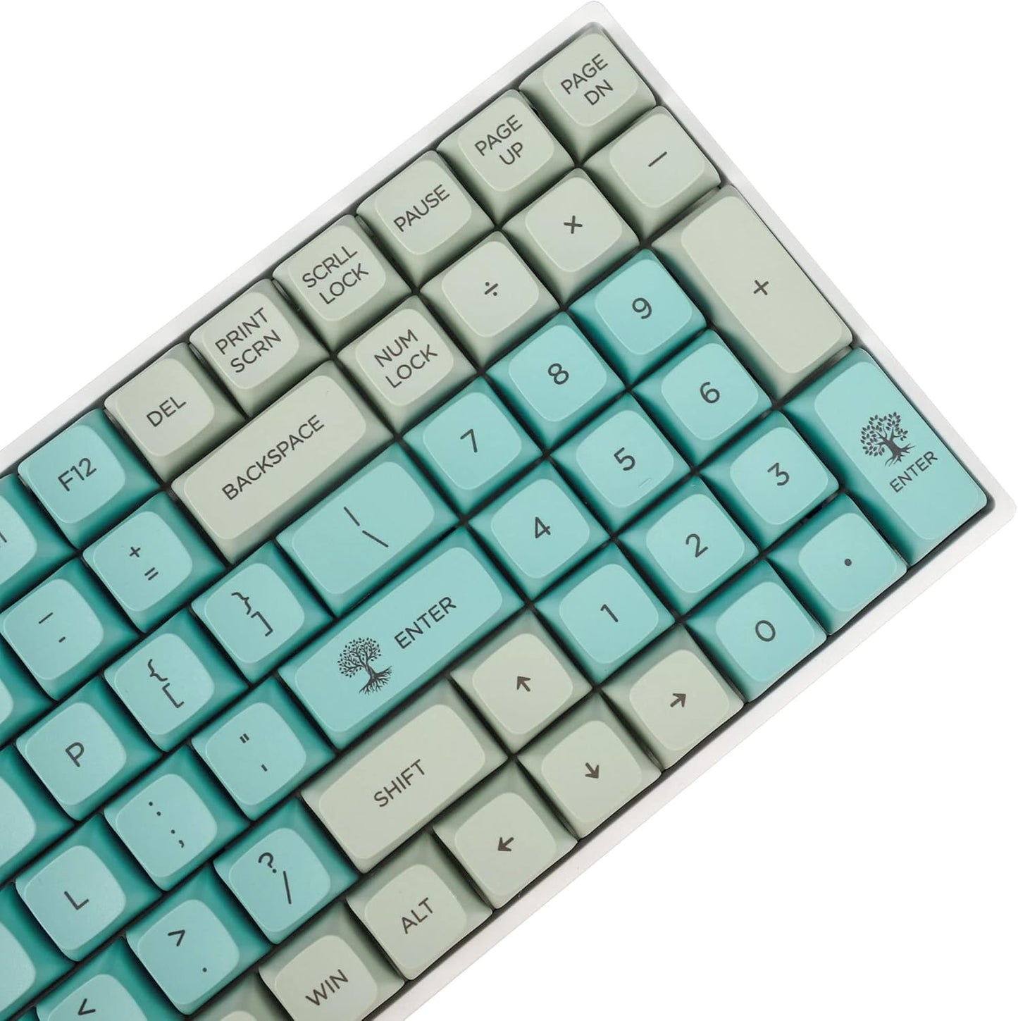 YMDK Banyan Keycaps 126 Key Dye Sub ZDA PBT Keycap, Similar to XDA for MX Keyboard 104 87 GK61 96 84