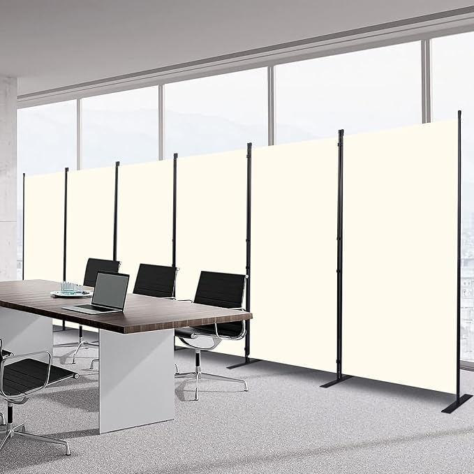 Room Divider 6FT Portable Room Dividers and Folding Privacy Screens, 204'' W Fabric Divider for Room Separation, 6 Panel Partition Room Dividers Freestanding Wall Divider Screen for Dorm Studio Office