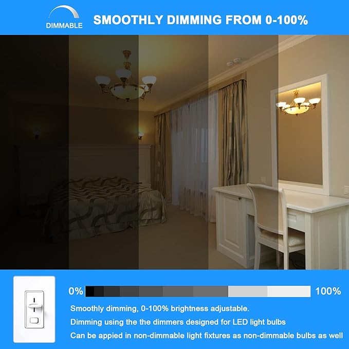 E12 LED Bulb Dimmable 7W Equivalent to E12 Candelabra Bulb 60 Watt, Warm White 3000K, T6 Small Base 120V 630LM C7 LED Candle Light Bulbs for Chandeliers, Ceiling Fan, Pendant Lighting, 3 Pack