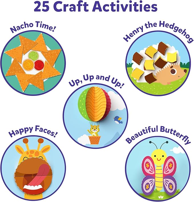 Skillmatics Scissor Skills Activity Book - Snip Snip, 25 Fun Cutting & Creative Activities for Preschoolers, 2 Child-Safe Scissors, Fine Motor Skills Craft Kit, Gifts for Kids Ages 3, 4, 5, 6, 7