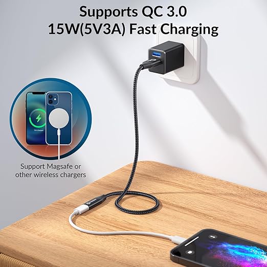 PHIXERO [10Gbps] USB C Female to USB Male Adapter 3.1 Gen 2 (1 Ft), 3A Fast Charging USB A to USB C Adapter with 10Gbps Data Transfer and Charging for Laptop, PC, Flash Disk, Quest Link, Charger