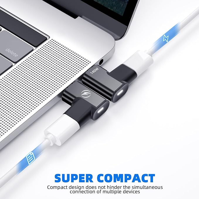 USB Type C Magnetic Adapter, (2 Pack) Magnetic USB C Adapter 24 Pin with PD 140w USBC 4 20Gbps Data Transfer 8K 60Hz for MacBook Pro/Air, Steam Deck, Quest 2, RoG Ally and More Type C Devices