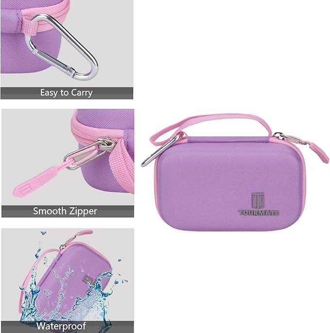 Hard Case Compatible for Moonlite Mini Projector and Story Reels, Storybook Projector Protective Storage Shell, CASE ONLY (Purple&Pink)