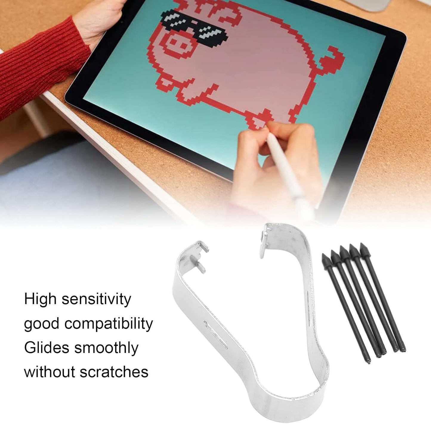 Ponta S Pen for Tab S7, Stylus Pen Tips Replacement, High Sensitivity Nibs for S6 S7 S7+ Note10 Note20 (Black)