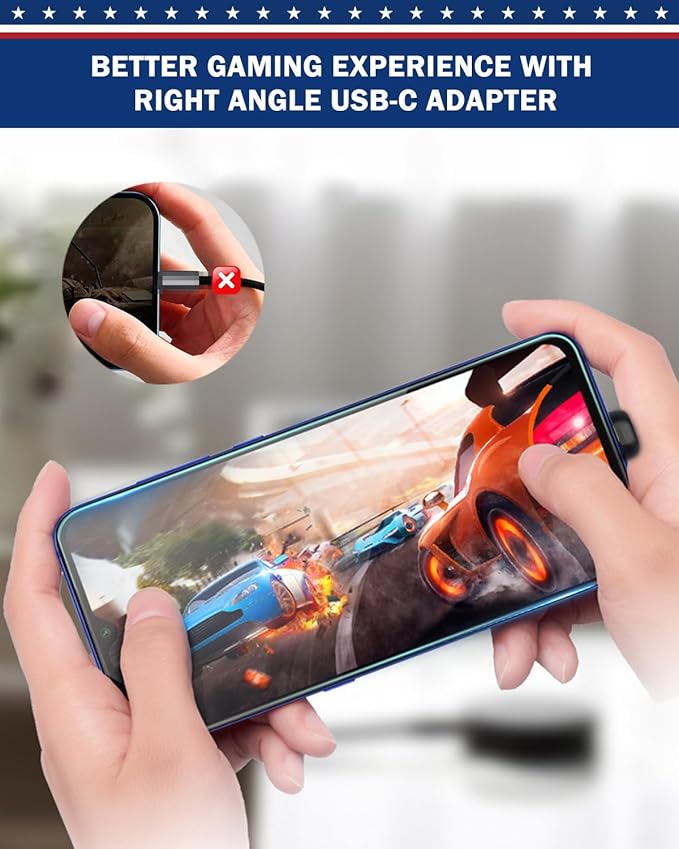 180 Degree USB C Adapter U Shape 40Gbps Data Transfer USB 4.0/Thunderbolt 4 Type C Male to Female Connector Extender for Mobile Phone, Switch, Steam Deck, Tablet, Laptop (8 Pack)