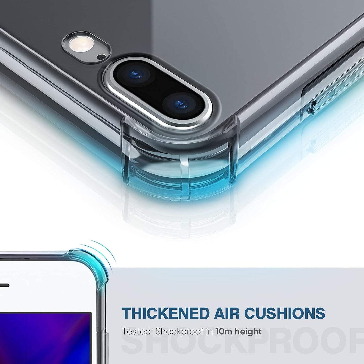 ORIbox Case Compatible with iPhone 7 Plus and 8 Plus, Shockproof Protection with 4 Corners