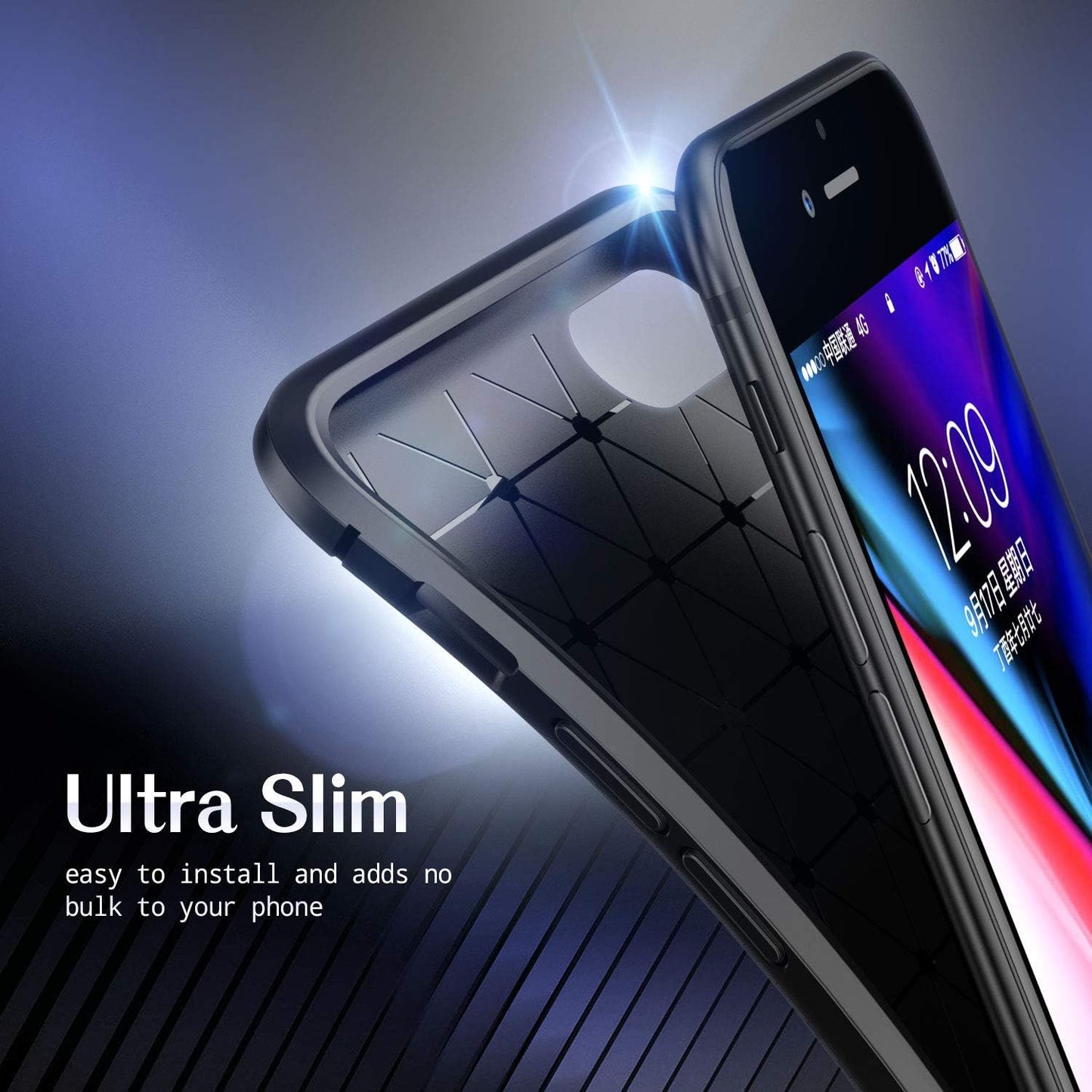 ORIbox Durable Lightweight Shockproof Cover for iPhone SE (3rd and 2nd gen) and iPhone 8/7, Slim Phone Case for Women