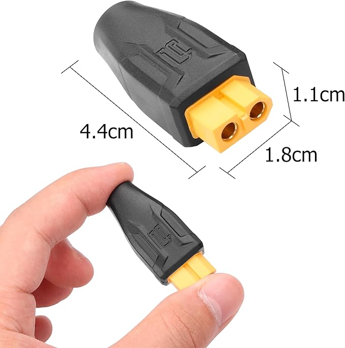 YAODHAOD XT60 to DC 8mm Adapter, XT60 to DC 7909 Female Connectors for Solar Panel, Lipo Battery, Portable Power Station, Solar Generator (2PCS)