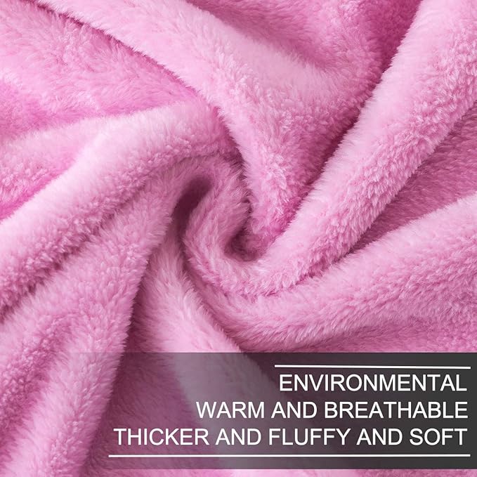 Fleece Twin Size Summer Blanket All Season 350GSM Lightweight Throw for The Bed Extra Soft Brush Fabric Winter Warm Sofa Blanket 66" x 90"(Pink Twin)