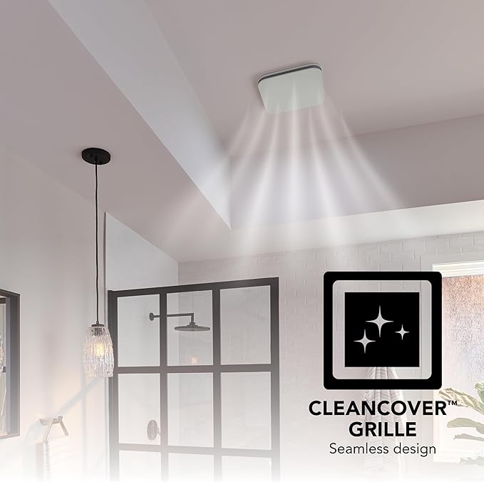 Broan-NuTone Bathroom Exhaust Fan – Easy Retrofit Without Attic Access, Ultra-Quiet 0.7 Sones, 80 CFM, ENERGY STAR Certified, Made in USA, Moisture & Odor Control with Easy-Clean Grille