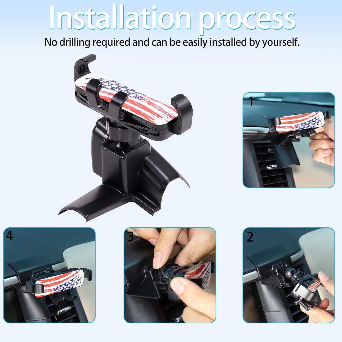 Lcojicep Car Navigation Screen Mobile Phone Holder for Nissan Pathfinder 2013-2018 (Right Style C)
