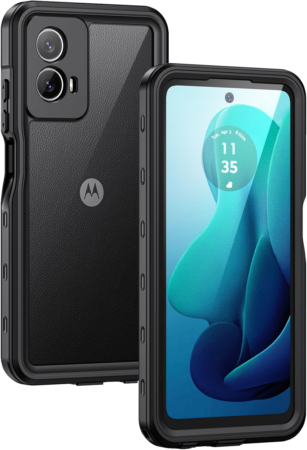 Lanhiem for Moto G 5G 2024 Case, IP68 Waterproof Dustproof Shockproof with Built-in Screen Protector, Full Body Cover
