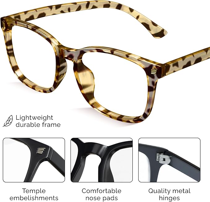 livho High Tech Blue Light Glasses - Advanced Blue Light Blocking Computer Glasses - Screen Fatigue & UV Protection