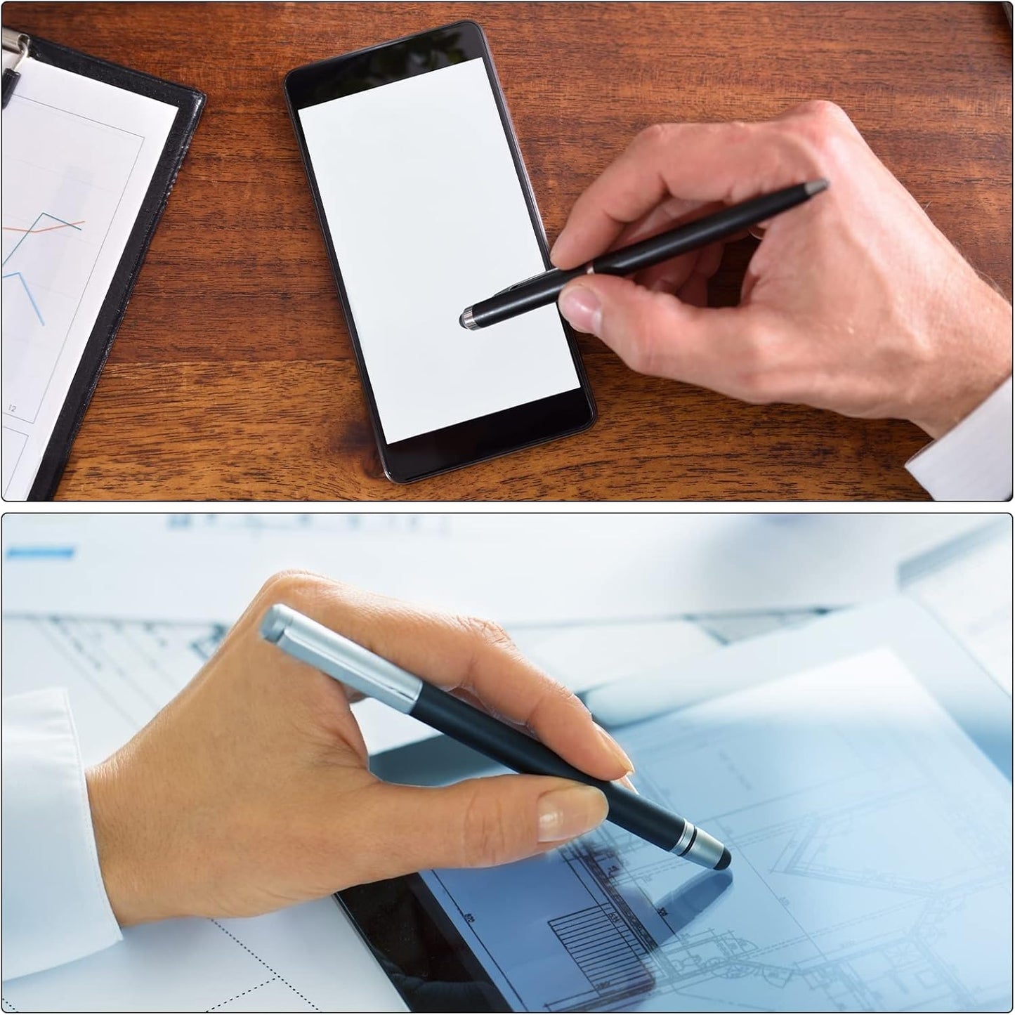 Pink MECCANIXITY 5pcs Stylus Pens for Touch Screens - Universal Capacitive Pencil Sensitivity for All Devices