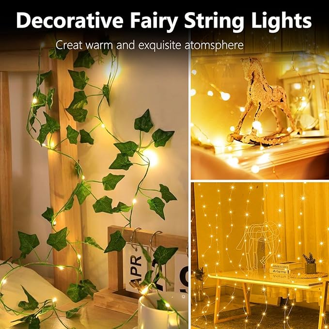 led Fairy Lights Waterproof 16.4ft String Lights Battery Operated for Wedding, Home, Garden, Party, Christmas Decoration, Warm White