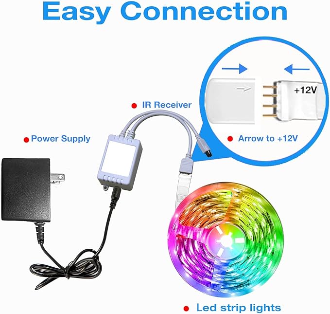 hyrion 100 ft Bluetooth LED Strip Lights,Music Sync Color Changing Lights Strip,5050 RGB Tape Lighting with Remote,Smart Phone App Control for Bedroom,Bar,Room DIY (APP+Remote)
