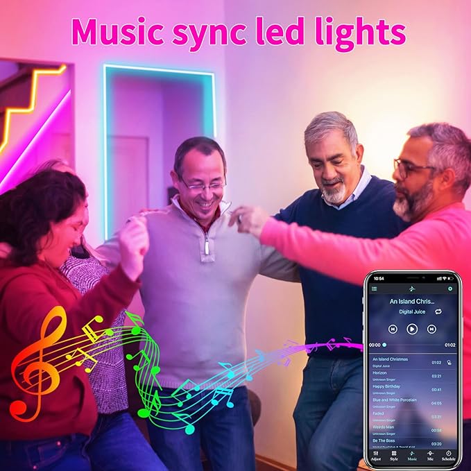 100ft Outdoor LED Strip Lights Waterproof,IP68 Outside Led Light Strips Waterproof with APP/Remote Control,Music Sync RGB Exterior Led Rope Lights for Bedroom roof Garden Staircase Parties
