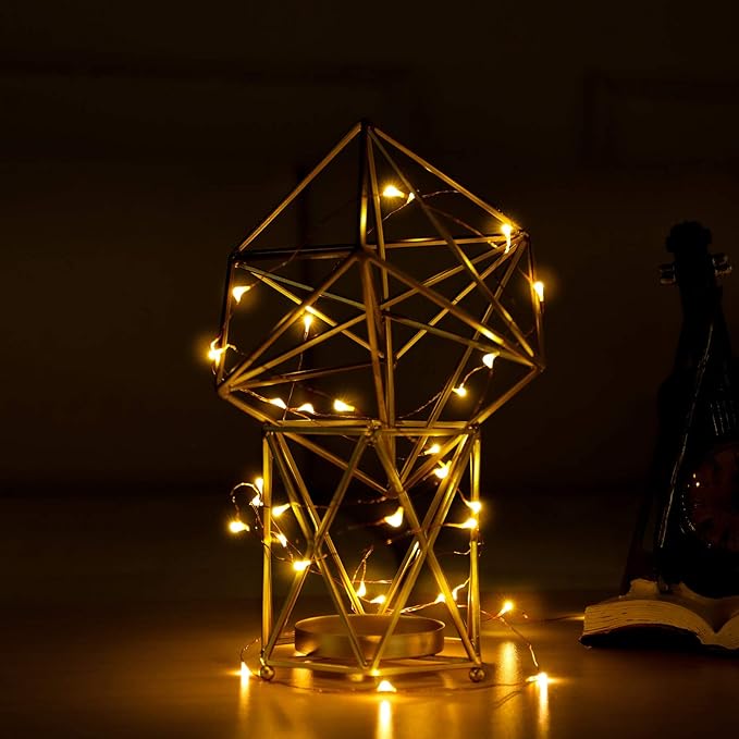 Mikasol Fairy Lights Battery Operated, 4 Packs Mini 3*AAA Battery Powered Copper Wire Led Starry String Lights Firefly Lights for Bedroom, Christmas, Parties, Decoration (5m/16ft Warm White)